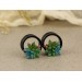 Handmade gauges plugs with succulents - cute flesh tunnels