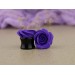 Floral 00g ear plugs tunnels with violet roses