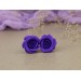 Floral 00g ear plugs tunnels with violet roses