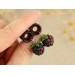 Cute blackberry - handcrafted wooden plugs