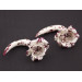 Handmade fake real ear gauge earrings goth Blood rose