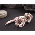 Handmade fake real ear gauge earrings goth Blood rose
