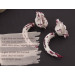 Handmade fake real ear gauge earrings goth Blood rose