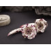 Handmade fake real ear gauge earrings goth Blood rose