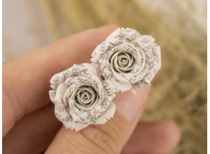 Book page rose ear plugs 3mm - 20mm