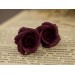 Burgundy ear plug piercing - floral 00g - 20mm gauges