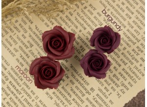 Custom color burgundy rose ear plugs 3-20mm