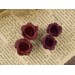 Burgundy ear plug piercing - floral 00g - 20mm gauges