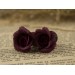Burgundy ear plug piercing - floral 00g - 20mm gauges