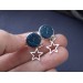 Orion's belt plug earrings for stretched ears Celestial gauges and tunnels Custom constellation 8g-12mm Handmade