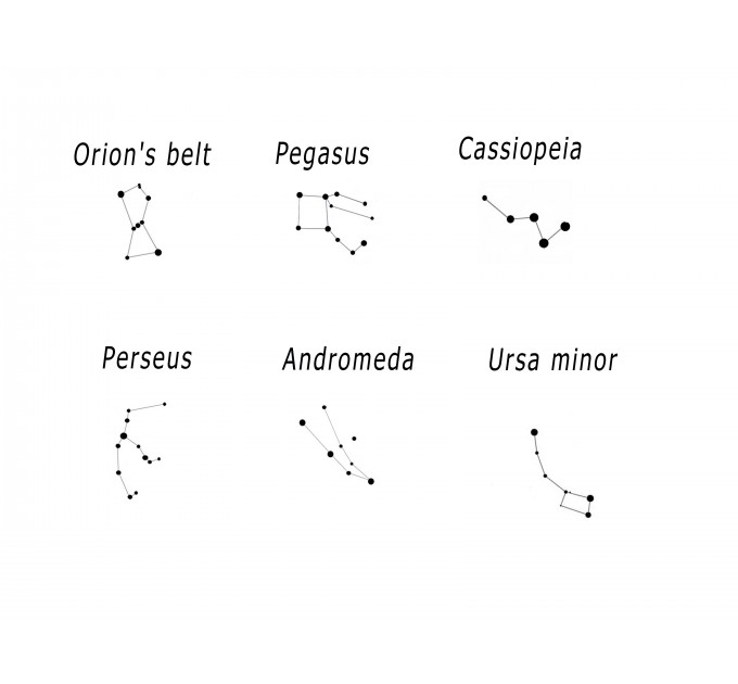 Orion's belt plug earrings for stretched ears Celestial gauges and tunnels Custom constellation 8g-12mm Handmade