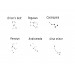 Orion's belt plug earrings for stretched ears Celestial gauges and tunnels Custom constellation 8g-12mm Handmade