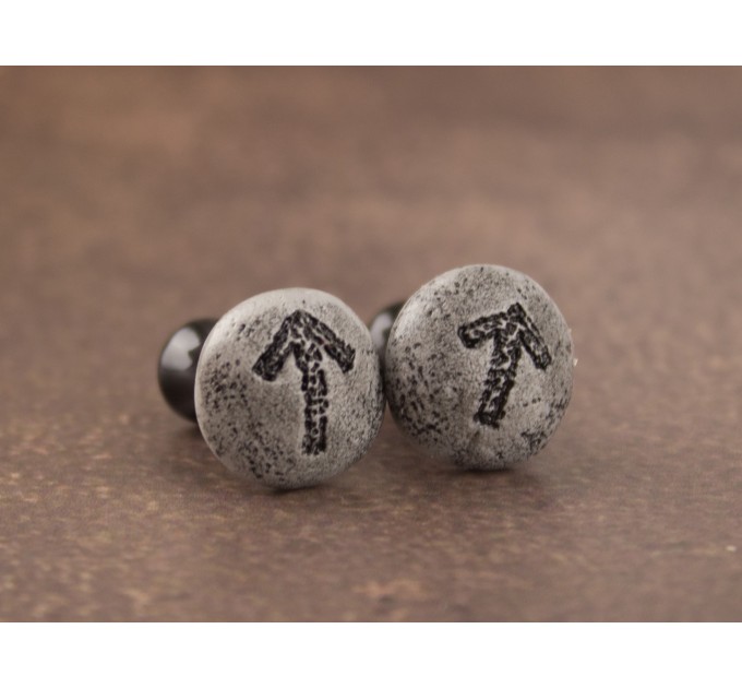 Viking plug earrings Custom rune gauges and plugs for stretched ears Men's jewelry Warrior protective amulet Pagan talisman