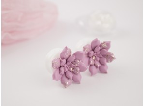 Dusty pink gold succulent ear plugs Custom colors 3-20mm