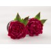 Crimson red peonies earrings for stretched earlobes Bright pink flower gauges Wedding tunnels and plugs Bridal Floral Handmade