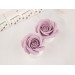 Dusty pink Blush rose earrings for stretched ears Gauges and tunnels Wedding floral jewelry Bridal gauges Handmade