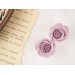 Dusty pink Blush rose earrings for stretched ears Gauges and tunnels Wedding floral jewelry Bridal gauges Handmade