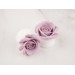 Dusty pink Blush rose earrings for stretched ears Gauges and tunnels Wedding floral jewelry Bridal gauges Handmade