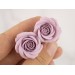 Dusty pink Blush rose earrings for stretched ears Gauges and tunnels Wedding floral jewelry Bridal gauges Handmade