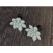 Light mint green succulent earrings for gauged ears Floral plugs and tunnels Bridesmaid jewelry Stretched earlobes Handmade