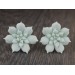 Light mint green succulent earrings for gauged ears Floral plugs and tunnels Bridesmaid jewelry Stretched earlobes Handmade