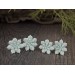 Light mint green succulent earrings for gauged ears Floral plugs and tunnels Bridesmaid jewelry Stretched earlobes Handmade