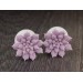 Dusty pink succulent ear plugs Pastel wedding earrings for stretched ears Bridal gauges and tunnels Handmade