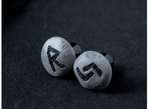 Personalized Norse rune stud-plug earrings 3-20mm