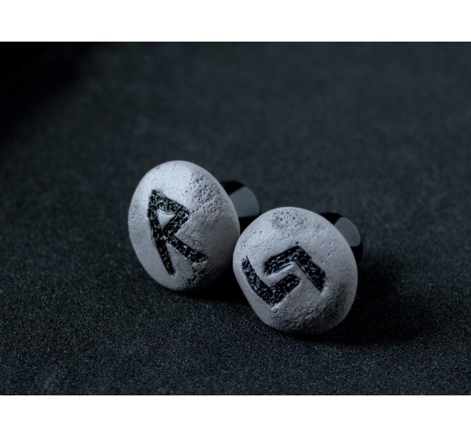 Viking plug earrings Custom rune gauges and plugs for stretched ears Men's jewelry Warrior protective amulet Pagan talisman