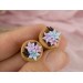 Wooden tunnels for bride Pastel colors succulent Wedding ear plugs and gauges Stretched ears jewelry Handmade