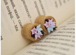 Pink blue lavender succulent wooden tunnels 8-20mm