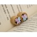 Wooden tunnels for bride Pastel colors succulent Wedding ear plugs and gauges Stretched ears jewelry Handmade