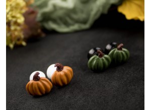 Pumpkin stud-plug earrings 3-20mm