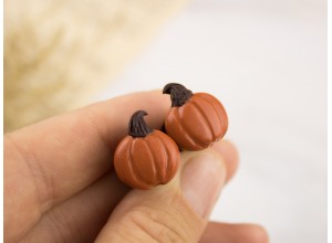 Pumpkin stud-plug earrings 3-20mm