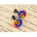 Rainbow rose plug earrings for stretched ears Lesbian wedding jewelry LGBTQ+ gauges and tunnels Pride diversity gift