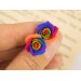 Rainbow rose plug earrings for stretched ears Lesbian wedding jewelry LGBTQ+ gauges and tunnels Pride diversity gift