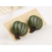 Green tiny pumpkin studs Fall birthday earrings Thanksgiving party outfit Cozy autumn jewelry