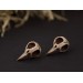 Tiny bird skull stud earrings Raven skeleton Halloween jewelry Gothic Witchcraft Pagan Wiccan Dark aesthetic lover gift Handmade 