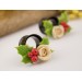 Christmas earrings for stretched ears Holly berry and beige rose gauges Xmas tunnels and plugs Handmade