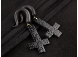 Inverted cross gauge earrings 5-14mm