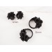 Handcrafted black rose ear tunnels for Goth weddings