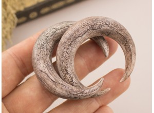 Ancient horn gauge earrings 5-14mm