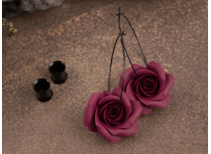 Burgundy rose hoop hangers for tunnels 6-25mm