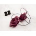 Deep wine red burgundy rose hoop earrings Flower hangers for tunnels Elegant jewelry for stretched ears Handmade