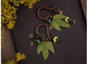 Green maple leaf gauges 5-14mm
