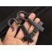 Gothic earrings for gauged ears 5-14mm Black inverted cross Witchcraft Halloween plugs and tunnels Metalhead gift Satanic 