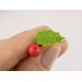 Cute Christmas stud earrings with tiny holly berry and leaf Mismatched Asymmetrical Xmas gift idea 