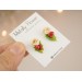 Cute Xmas earrings Tiny beige rose and Holly berry Christmas gift idea Holiday party jewelry