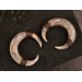 Viking style gauge earrings for stretched ears Ancient horn Brutal jewelry for men