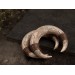 Viking style gauge earrings for stretched ears Ancient horn Brutal jewelry for men